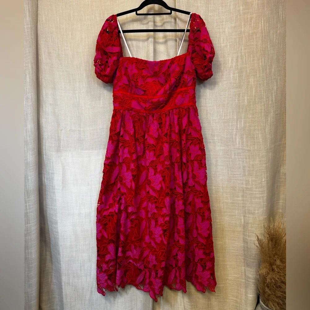 ML Monique Lhuillier Off the Shoulder Dress Size 12 - Picture 5 of 11